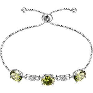 August-bracelet 925 Sterling Silver Birthstone Pendant Crystal